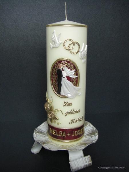 Hochzeitskerze "Zur goldenen Hochzeit"